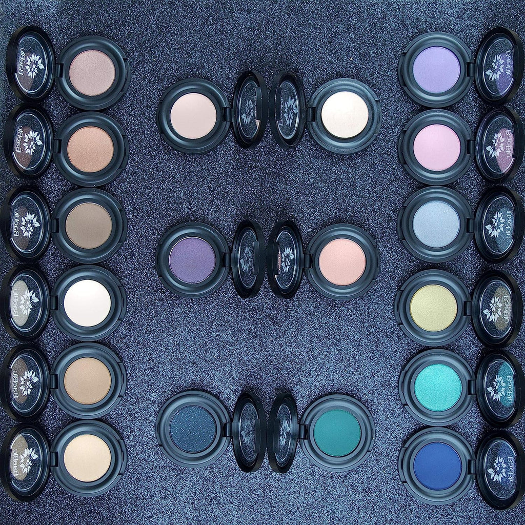 in Sterling Velvety 100% USA, Organic Made Smooth Eyeshadow Pressed Powder, Finely BaeBlu Hypoallergenic Natural