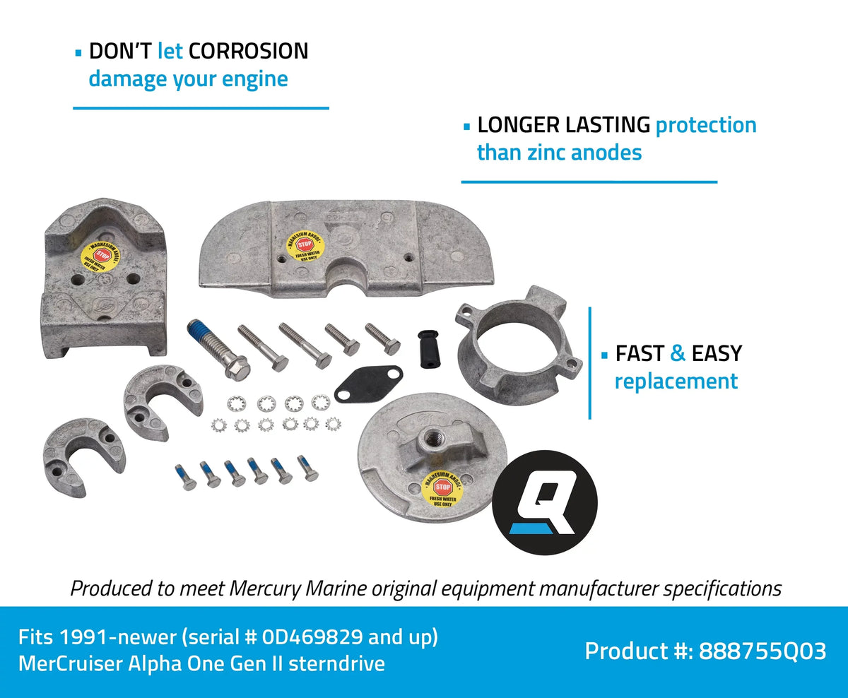 Kit Quicksilver Magnesium 888755Q03 Anode