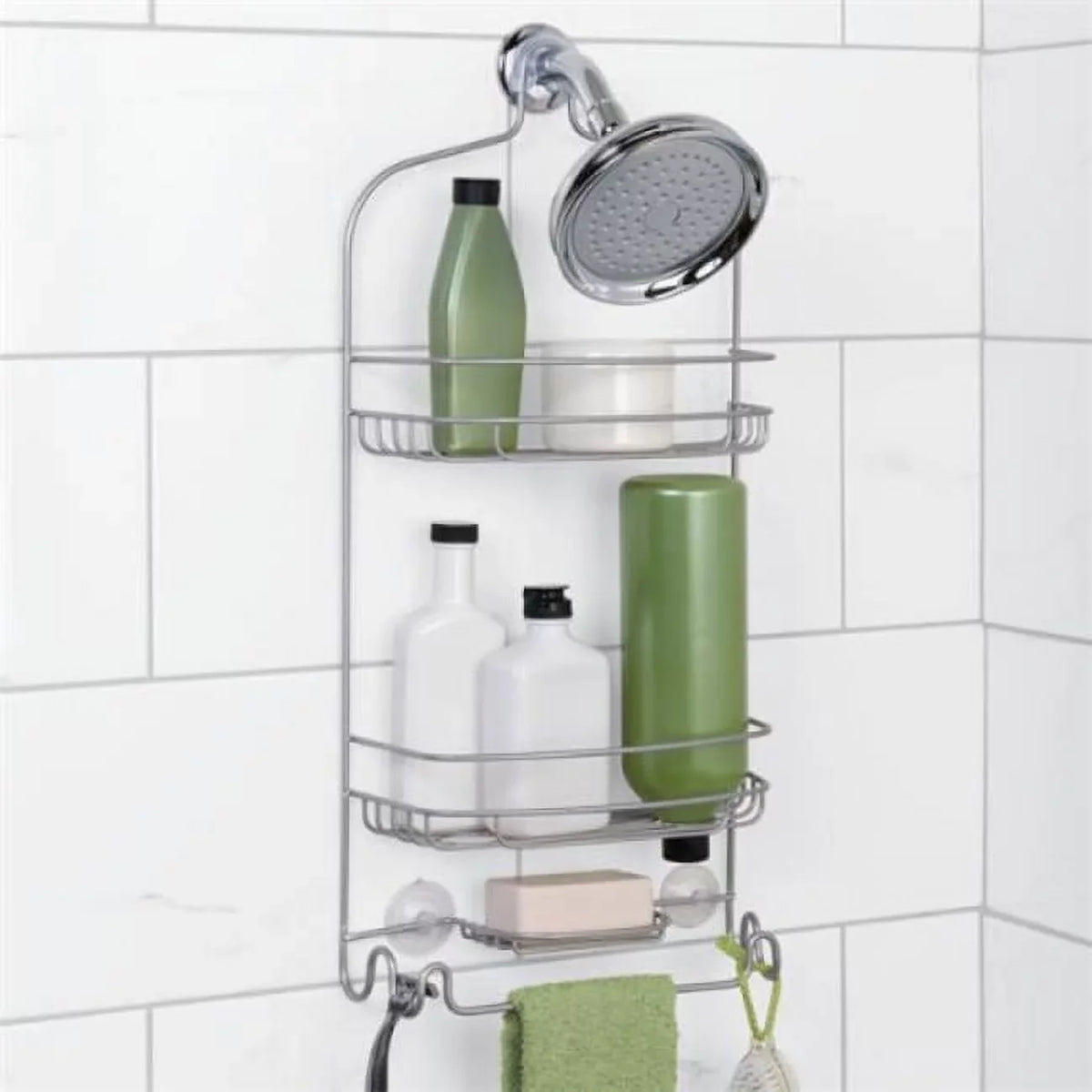 Tier Nickel Two Shower Brushed Caddy, OTS