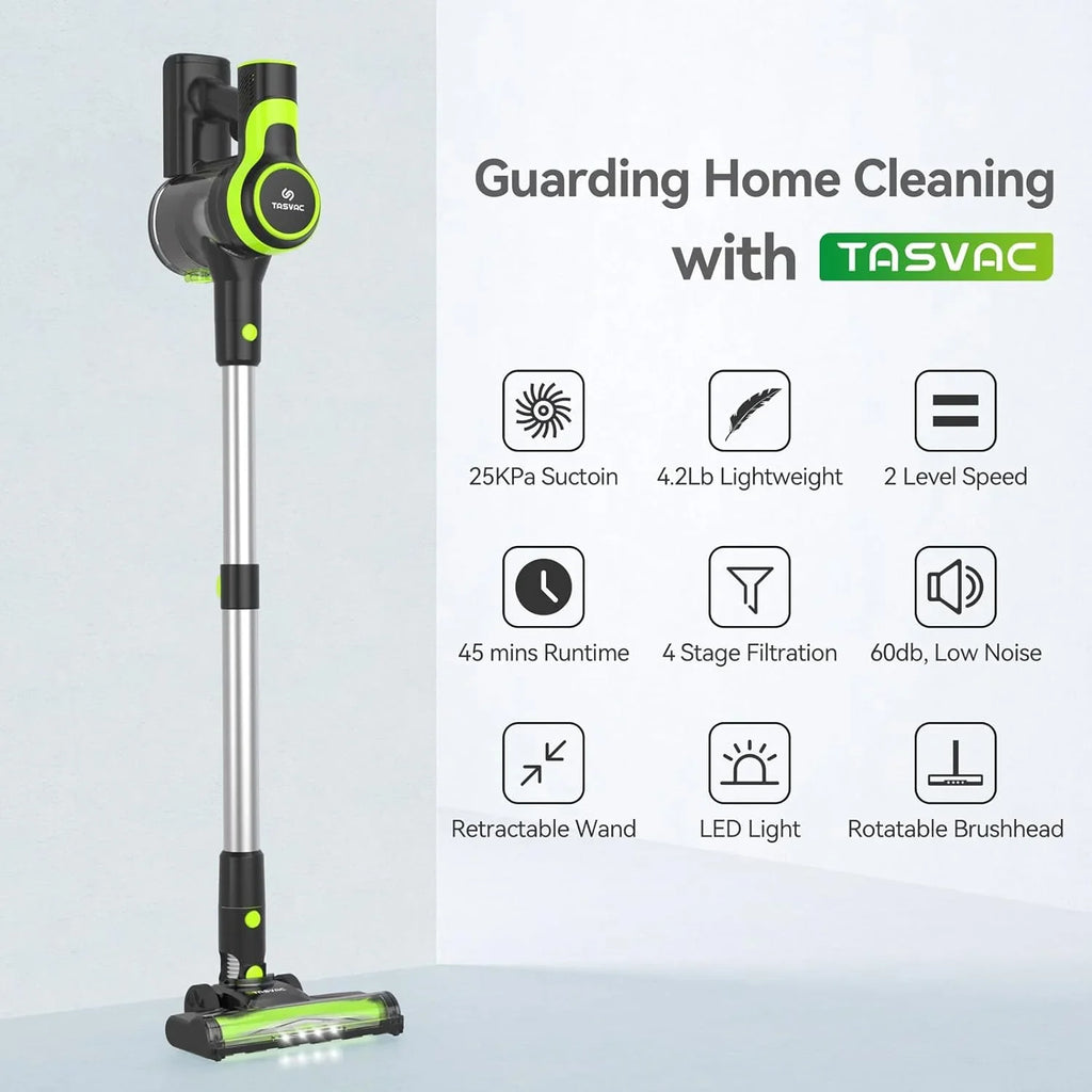 Vacuum Carpet Vacuum Vacuum 6-in-1 Lightweight Cordless Mins, Powerful Floor Cleaner, for Hair 45 Battery and Up Cleaner 28KPa Vacuum Stick Rechargeable Pet to Cordless 2200m-A-h Vacuum, Home