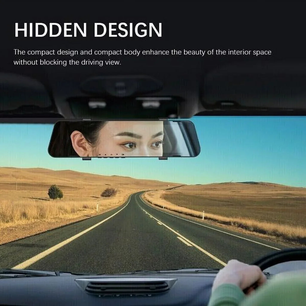 Video Rearview Mirror HD Recorder Car Dual DVR Rear Camera Cam Front 1080P Dash