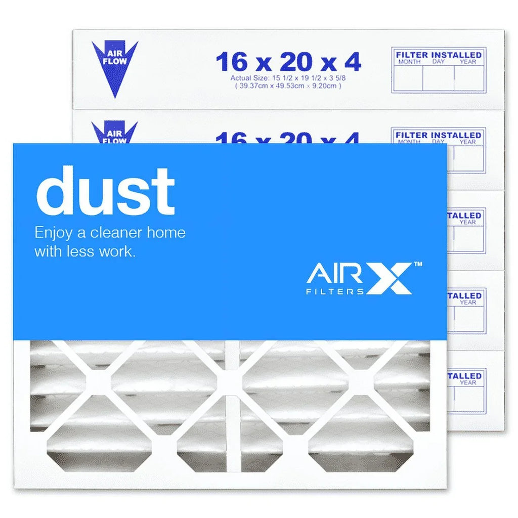 16x20x4 the Air Replacement FR1000M-111, White Filters AC Made Filter Rodgers HVAC USA Furnace in Dust MERV for 6-Pack, FR1000M-108 AIRx 8