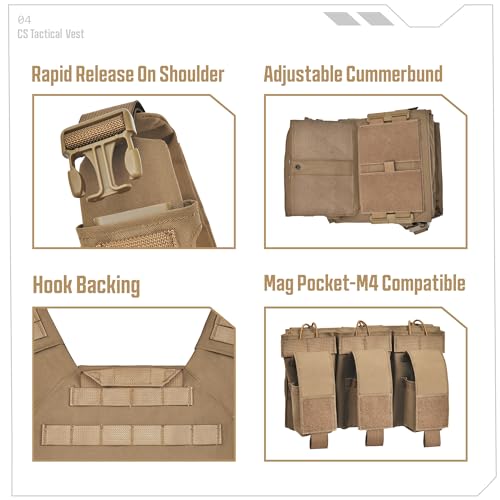 Weighted Breathable Vest GFIRE Quick Adjustable Lightweight Vest for Hunting/Training/Game Release