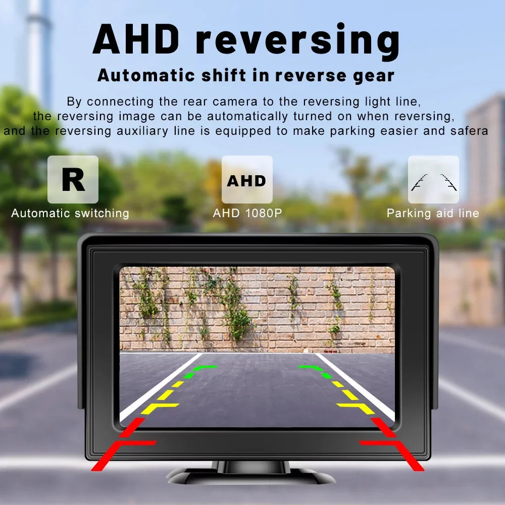with Backup Stable 4.3’’ View Truck, for Camping Monitor& Reverse Camera Signal, SUV Installation automatic Kit Wireless Car, Rear Van, Digital display Camera