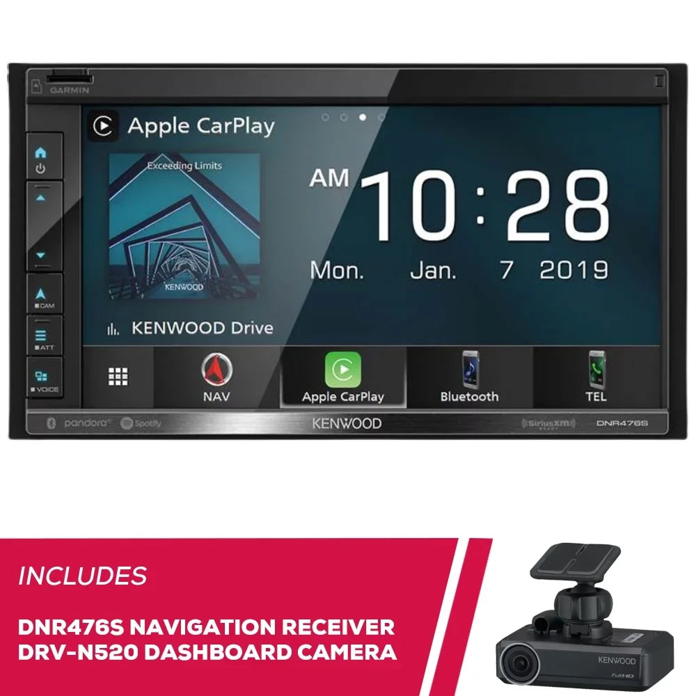 DNR476S HD Navigation Full Dashboard New 6.8" Receiver Kenwood DRV-N520 and Camera
