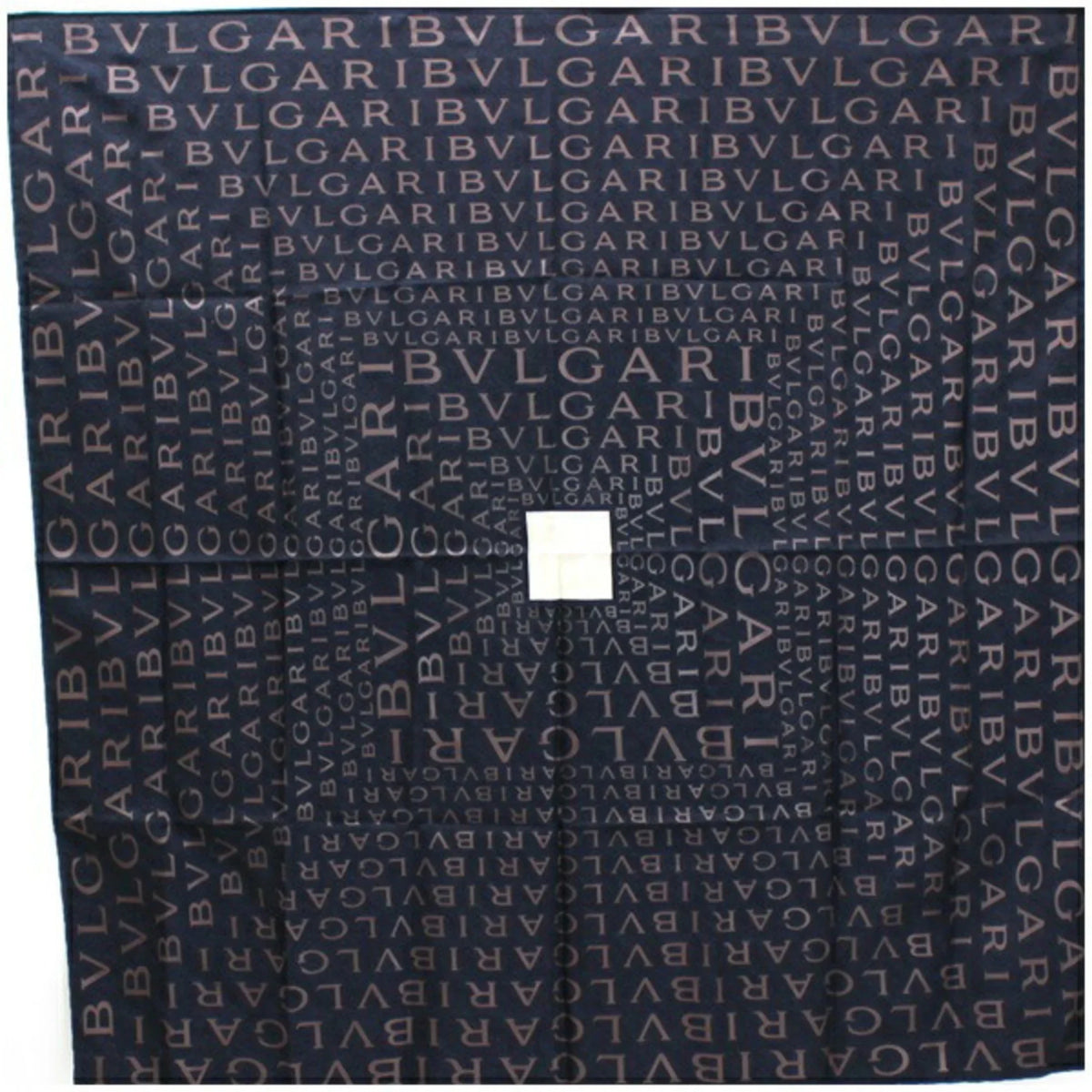 Pattern BVLGARI Ladies (Good) Bvlgari Silk | Mania Muffler Black Scarf Pre-Owned