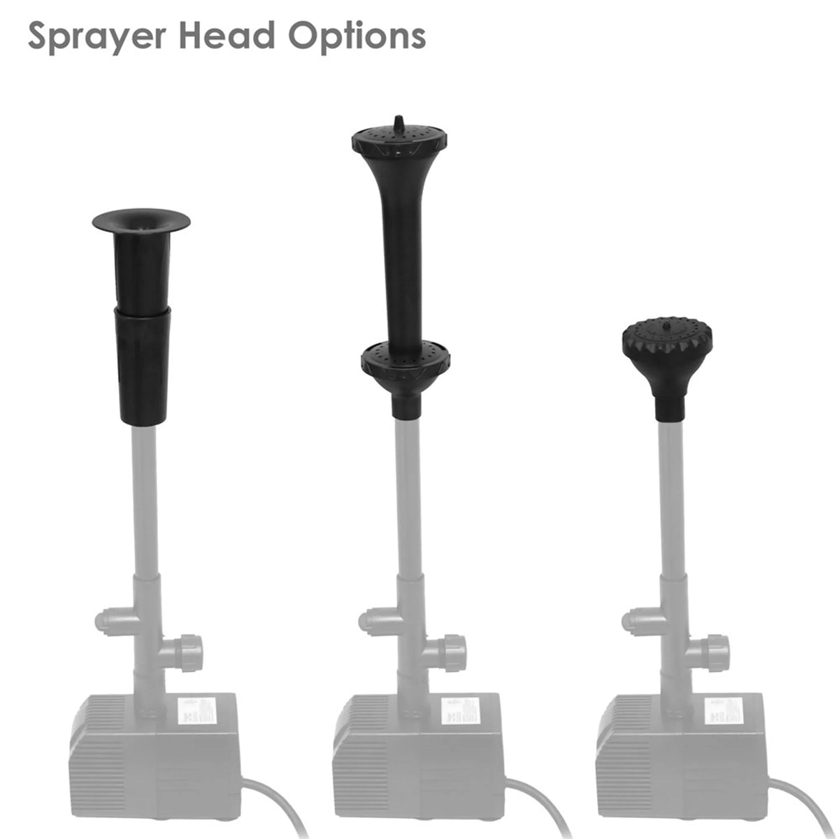 Pond Pump 3 Volts Heads with - Filter liquid Spray Heads and Electric 120 Sunnydaze