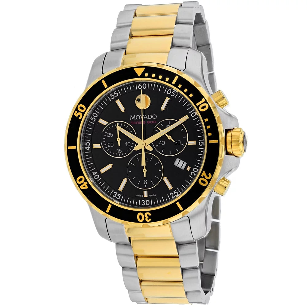 2-Tone Black Chronograph 2600146 Dial - Men's Watch Movado