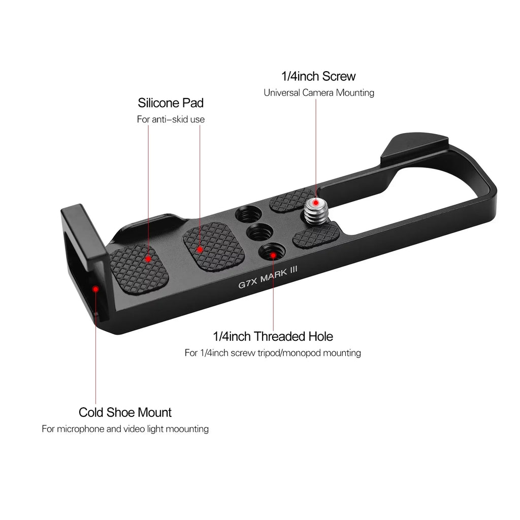 Suzicca 3/8 G7X Threaded Release for Canon Quick Camera Camera Accessories Mark Shoe with III 1/4 Cold Mount Plate Wrenches L Replacement Holes