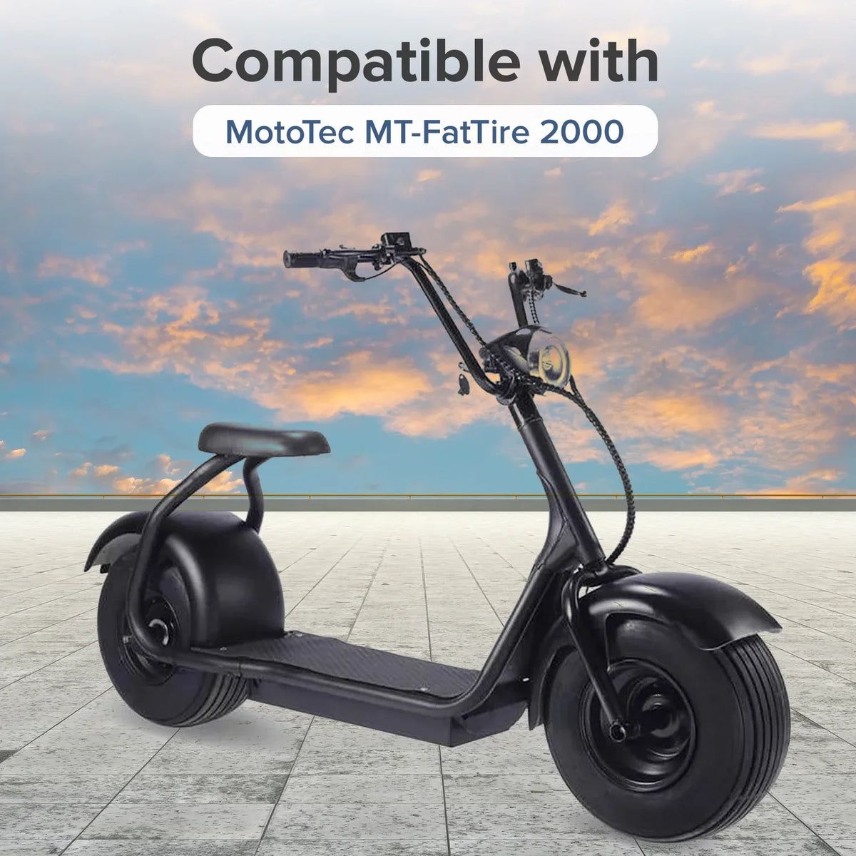 Volt Tire Scooters Watt 18x9.50-8 Fat & for Assembly Hub Motor 60 1500 Wheel AlveyTech