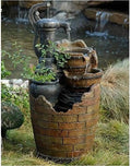 In Cascading Brown Fountain Pump liquid Resin Modern liquid
