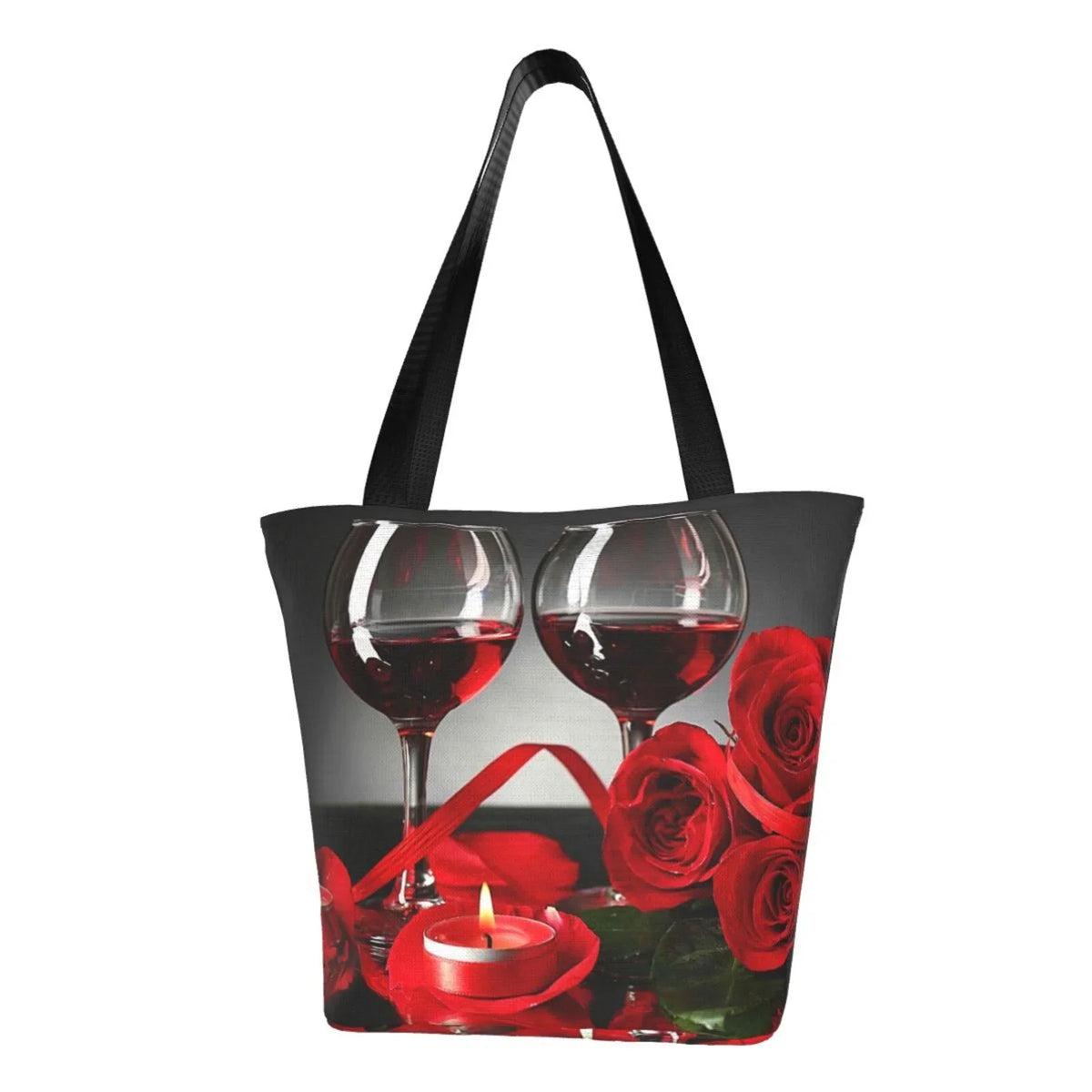 Bag,Shoulder Tote Hobos Bag Capacity Large Wine Bag Lukts Red Shopping Handbags Women'S Rose