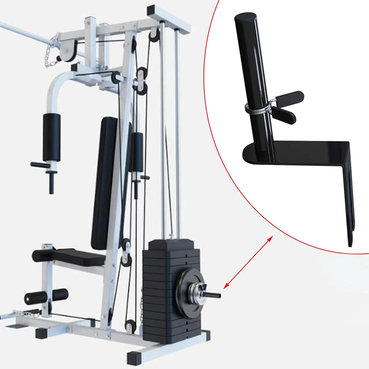 Weightlifting Weight for Pin Add Extender Pin Weight Stack Machine Stack Weight Exercise Equipment Fitness Loading funtasica Weight Gym