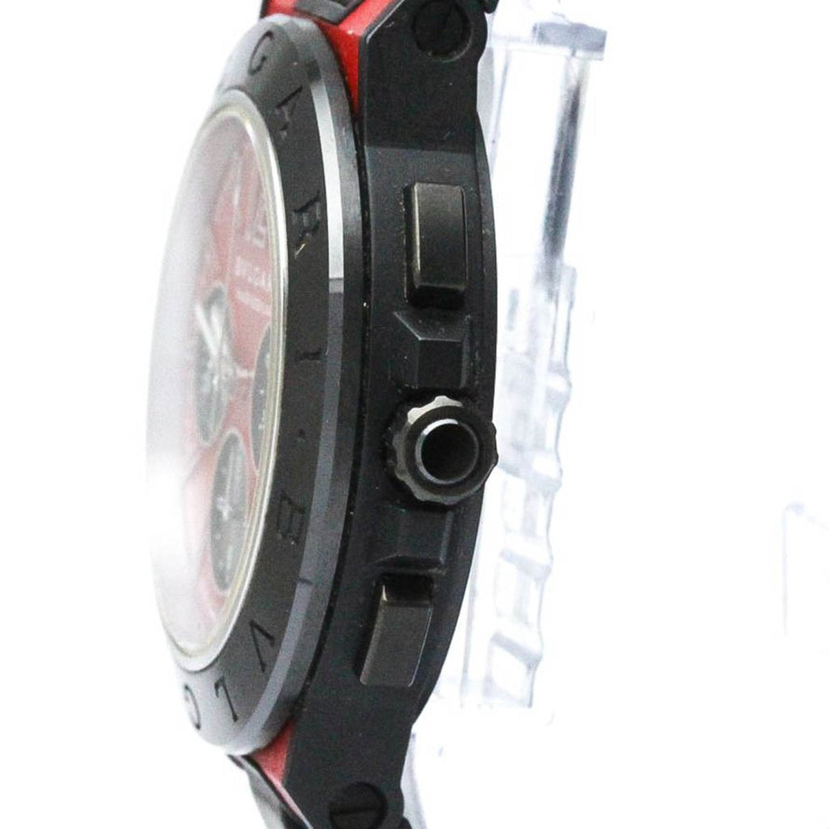 Ceramic Pre-Owned Watch (Good) BVLGARI DG42SMCCH Chronograph Diagono Automatic Magnesium BF567466