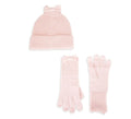 Gloves & Pink Accessories New Bow for Spade Kate Beanie York Set Rose Women