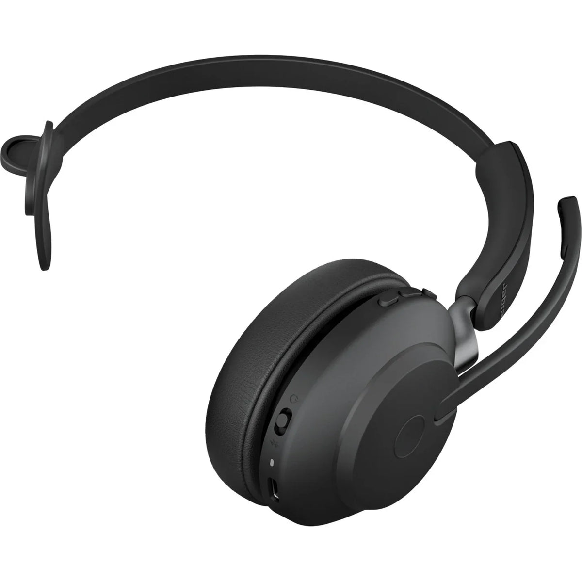 Stand Headset with USB-C USB-C Connector UC Black Ear Jabra Charging Single - - Evolve2 65 Mono