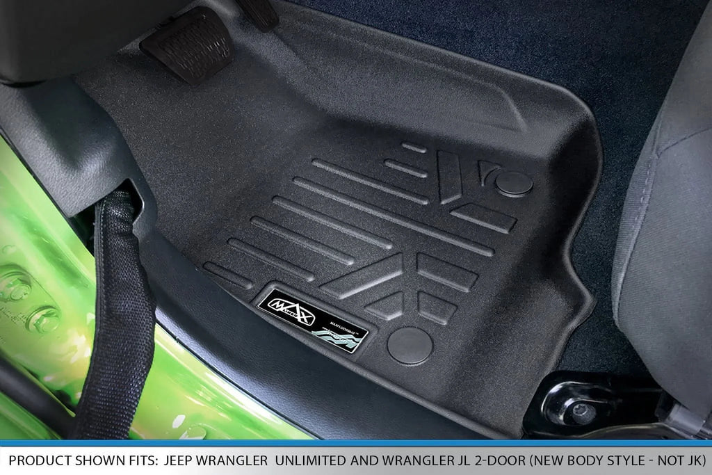 with Liner SA0316-B0459 Set Fit Storage Smartliner for Lockable Custom Floor Mats Jeep Rear Row 2 Gladiator, Black 2020-2023 Underseat
