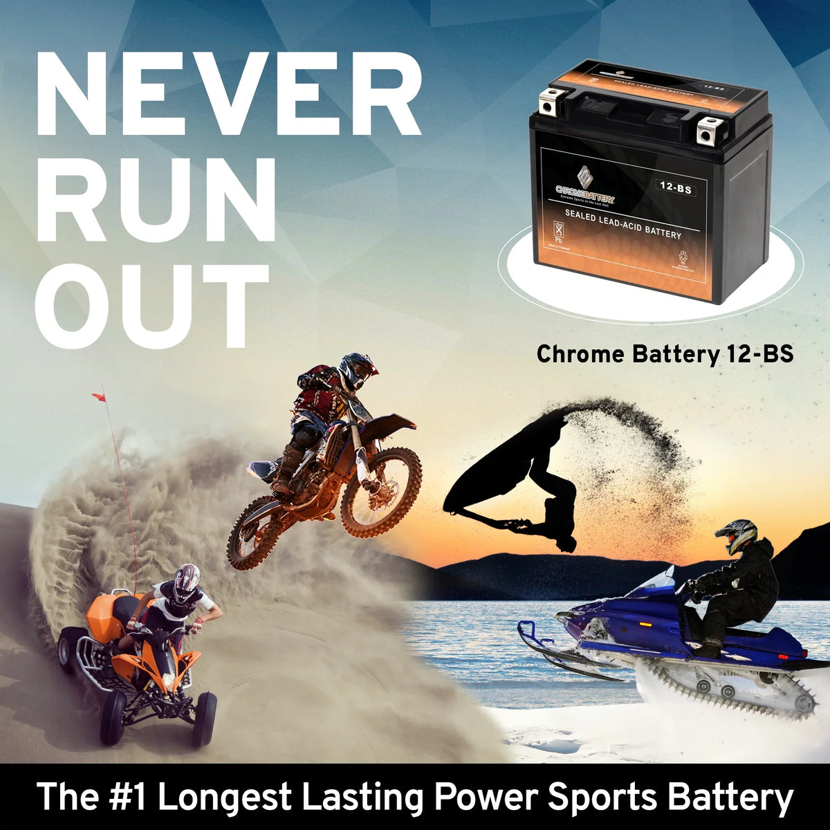 Gsx-r1100 180 Suzuki (12-BS Year W Volt,10 Battery - Ah, CCA) for Motorcycle - 1998) Battery 1100cc Chrome 12 YTX12-BS (1993