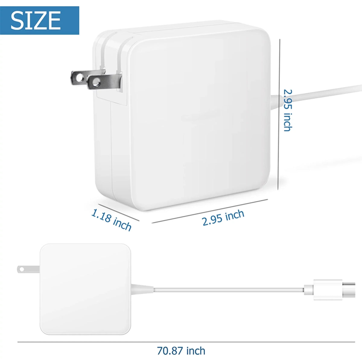 White Adapter AC KONKIN Replacement Gen for MTK Type-C Charger Type 2nd 300e BOO 65W 81QC Lenovo Chromebook Compatible