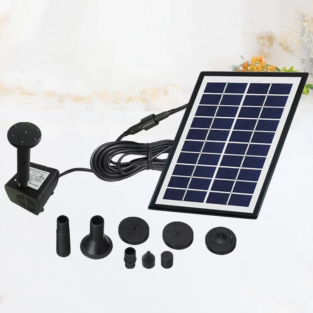Solar Miniature Floating Fountain 2W Aerobic Pond Fish (Black) for Fountain Fountain Set Landscape Pond Pond Garden Gongxipen Garden Pool Pool liquid 1 exterior Fountain