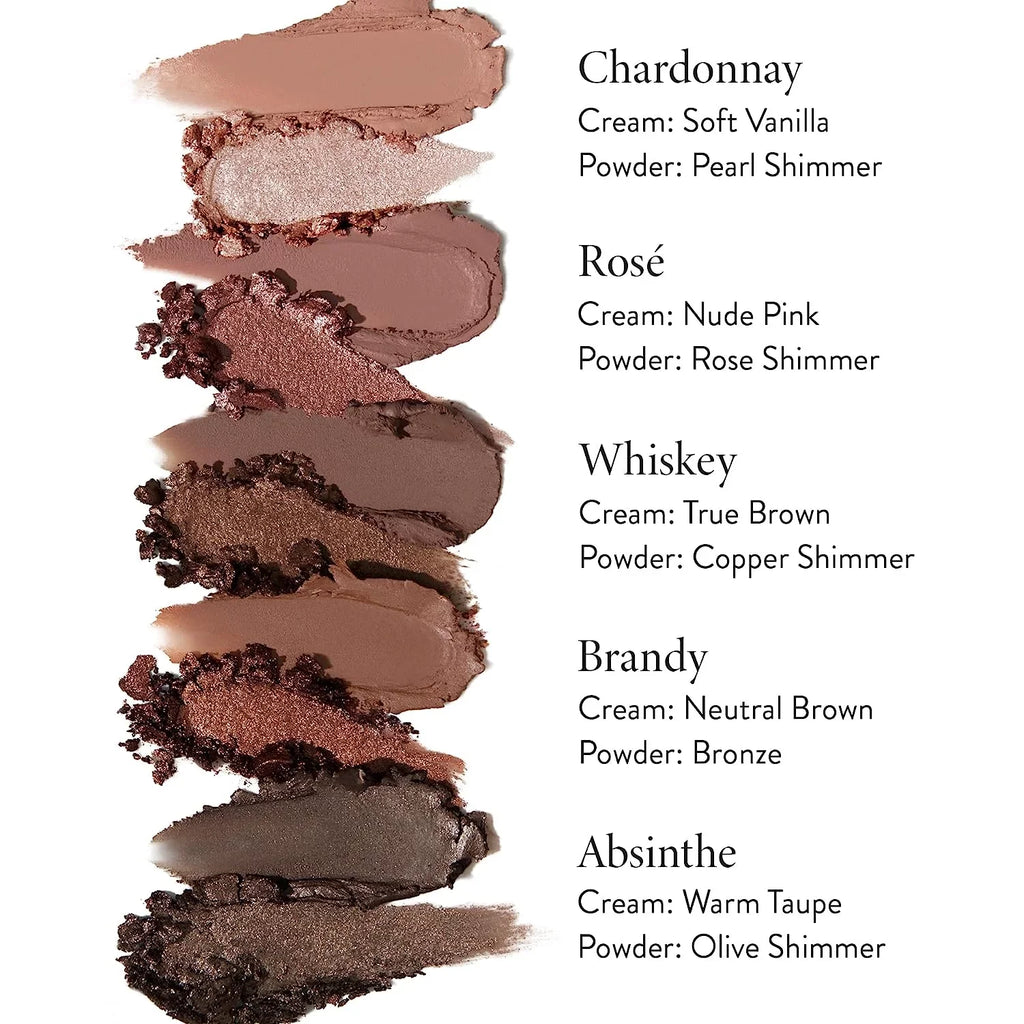 Cream LAURA + Eyeshadow Smudge-Proof Eyeshadow - NEW Powder Dual-Ended Eyeshadow and Stick Crease-Proof - Rosé A GELLER It Matching - YORK Make Double
