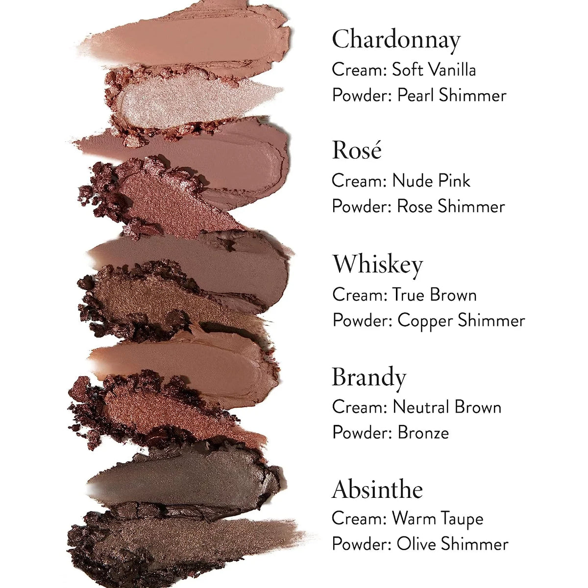 Cream LAURA + Eyeshadow Smudge-Proof Eyeshadow - NEW Powder Dual-Ended Eyeshadow and Stick Crease-Proof - Rosé A GELLER It Matching - YORK Make Double