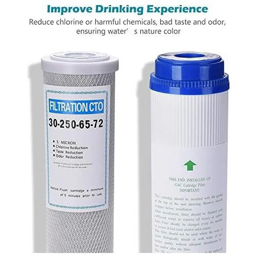 5-Stage Set Cartridges Reverse RO Filter System For Osmosis Pcs 8 Replacement