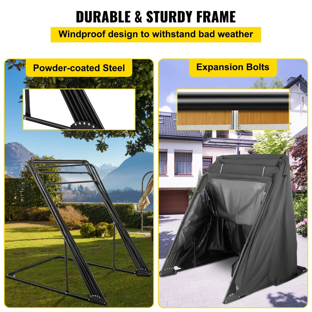Cover Duty Season BENTISM Proof to Waterproof Motorcycle Heavy Lock-Holes Durable and Storage with All Protection,600D Garage exterior 106" Tear & Storage Bag,Fits Sheds up Oxford