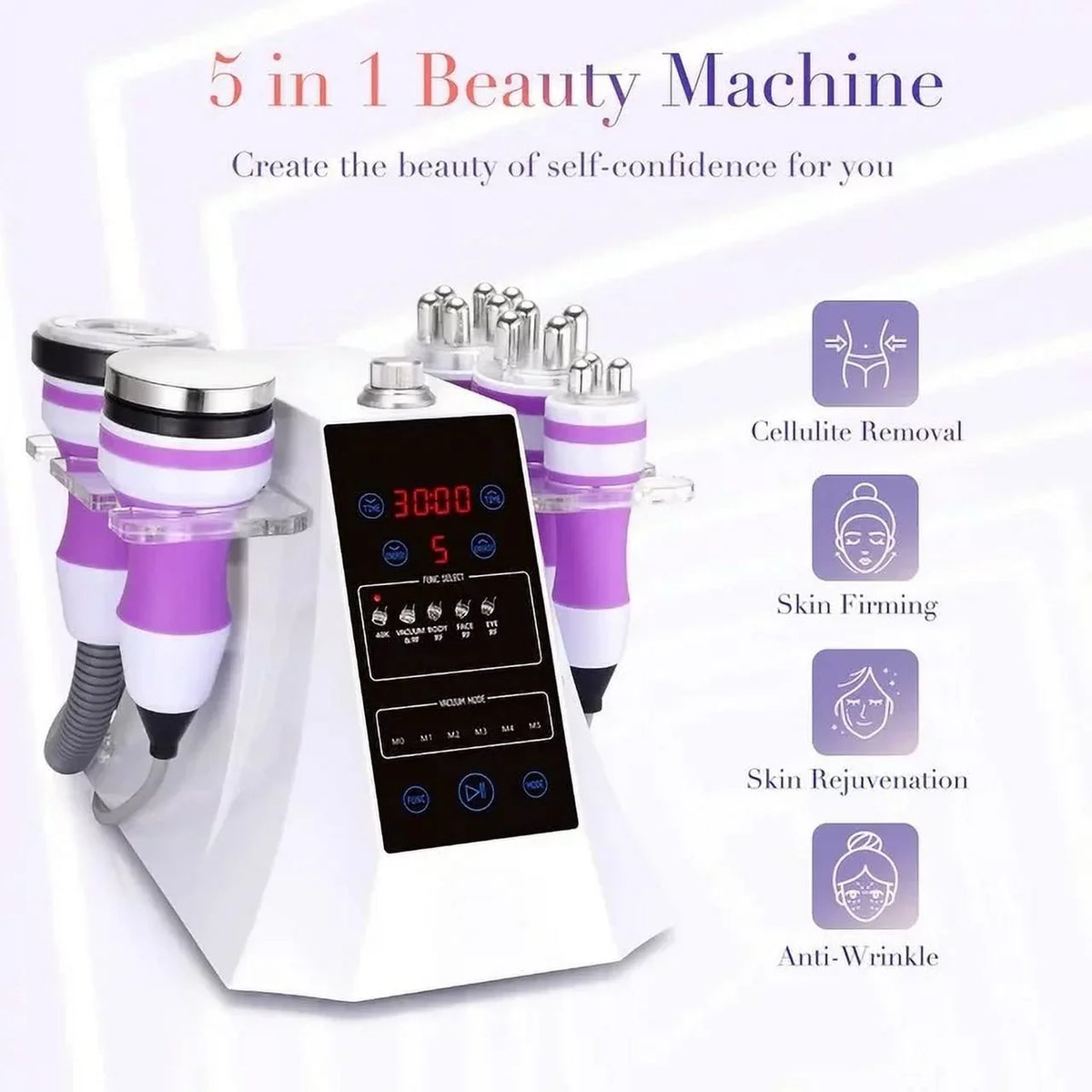 Body Cavitation 2.5 Cold Multipolar Hammer Machine Face Bio Photon Care 5in1 Massager Aristorm Machine, Cavi