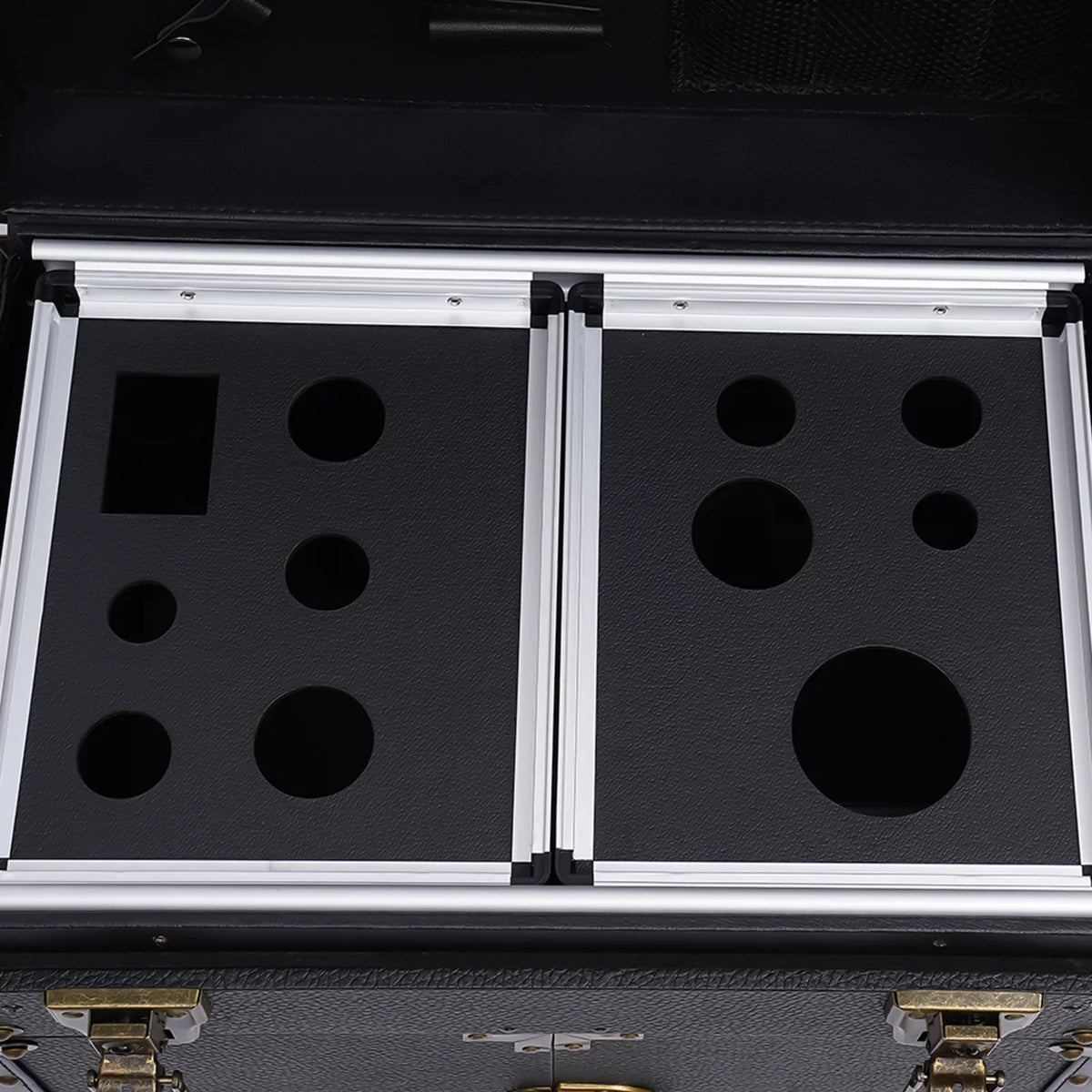 Travel Rolling Case, Beauty Holder Box Cosmetic Lockable Organizer Luggage, Salon Stylist Hairdressing Dryer with Makeup Train Miumaeov Hair Trolley Tool