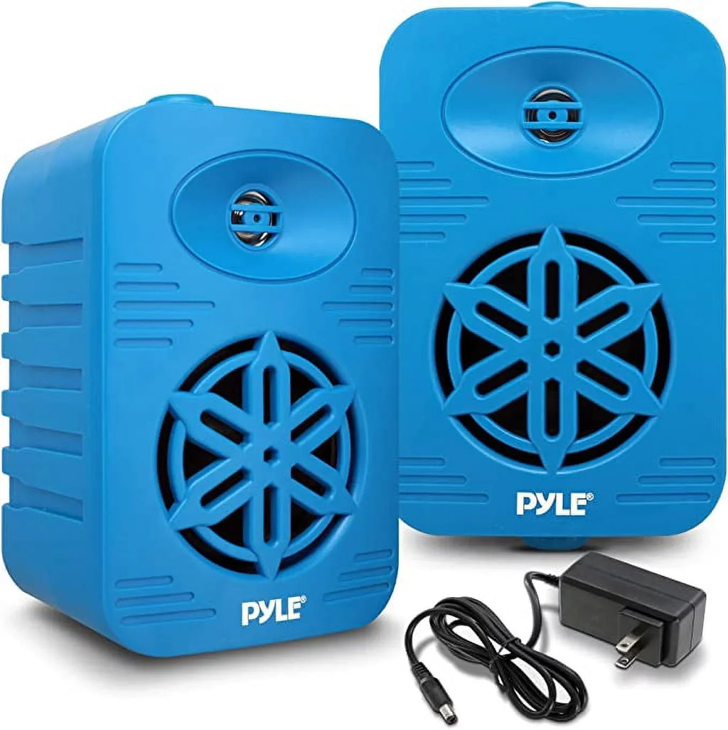 Indoor 1/2” Watt Speakers Dual Bluetooth Polymer Compliance Full Waterproof High PyleUsa Marine,Deck,Patio,Poolside Range 5.25” Pair-500 Tweeter-Home, System 2-Way exterior Boat, Speaker w/ PDWRBT56BL
