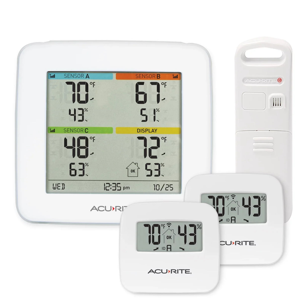 Sensors Temperature with (01096M) Station Indoor/exterior 3 & AcuRite Humidity