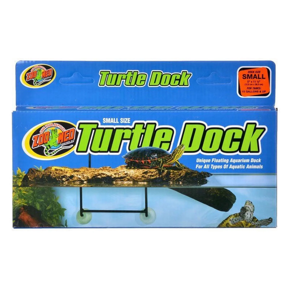x Wide) - Long Tanks Dock 10 Med Zoo 5" Floating Turtle Gallon Small (11.25"