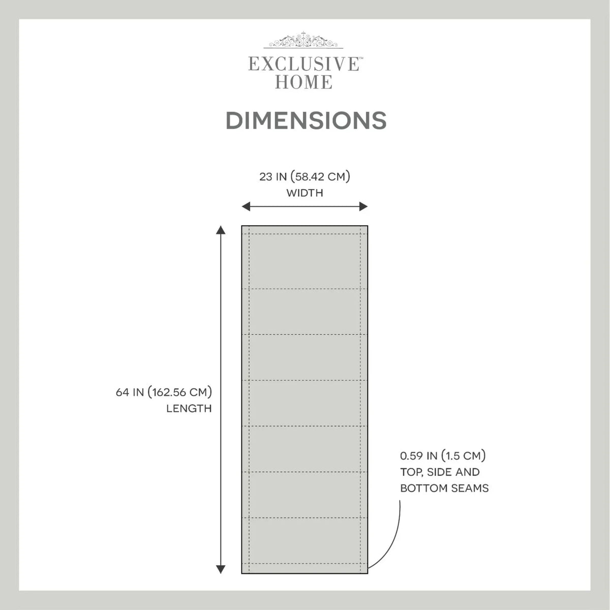 Shade, Total Blackout Grey Ricardo Roman Home 23"x64", Exclusive