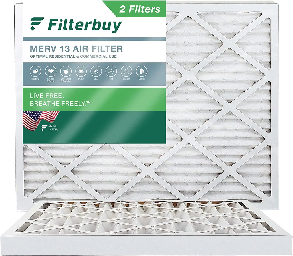 Furnace Air MERV AC 13 HVAC Filters (2-Pack) Filterbuy 12x16x2 Pleated