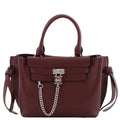Small Legacy Michael Satchel Merlot Kors Leather Belted Hamilton