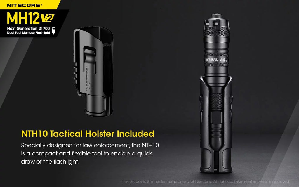 CREE Battery Flashlight Nitecore V2 21700 -1200 (Included) V6 -21700 Combo: Battery XP-L2 4000mAh MH12 Lumens NL2140 + LED