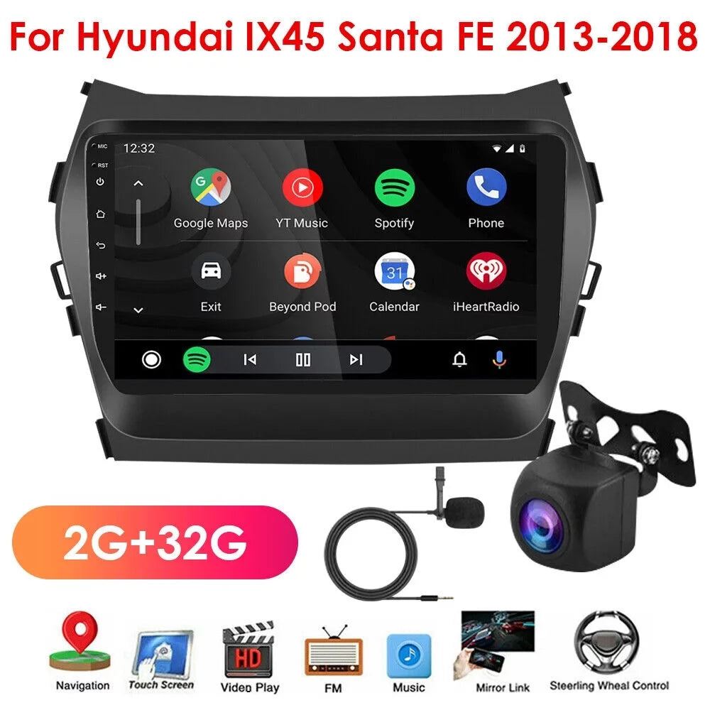 FE Hyundai - GPS 11 Santa 2+32GB Fit Car 2013-2018 Storage - Navigation IX45 Perfect Android for