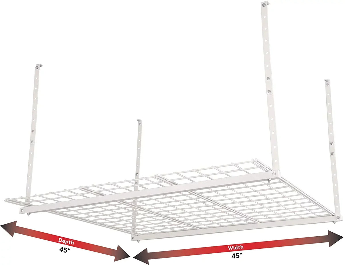 System Garage 45-Inch Mount HyLoft by Storage White Overhead Rack Ceiling 45-Inch 00540 Organization