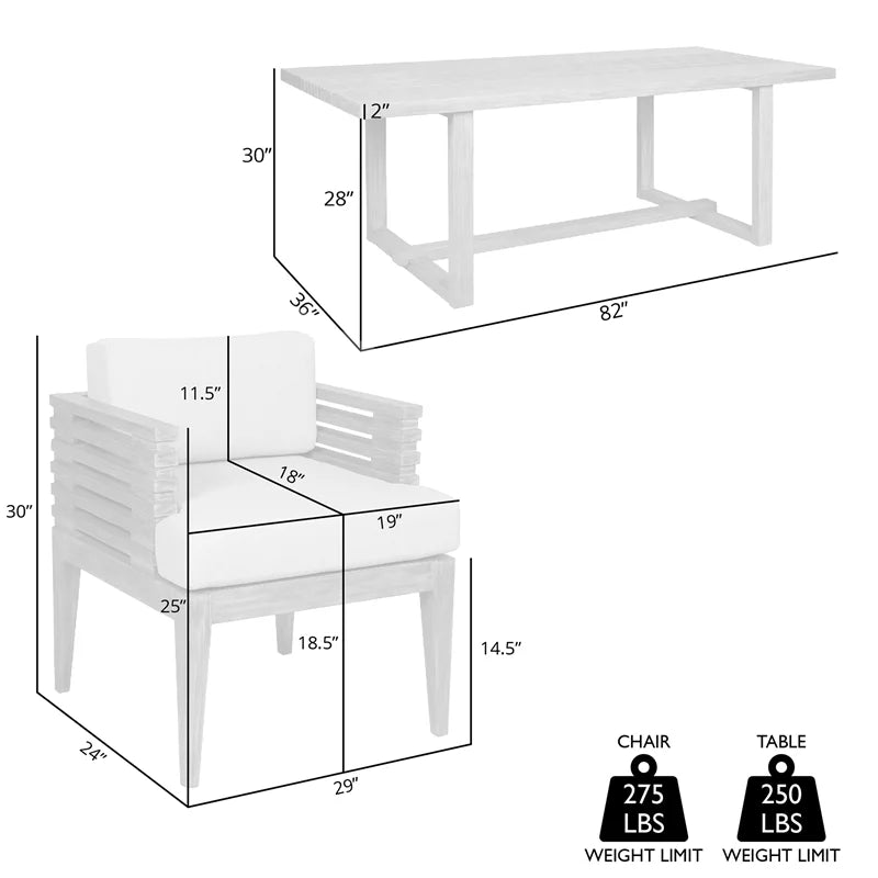 Rope Island in Eucalyptus Glendora Set exterior Live 7 Edge Dining and Piece