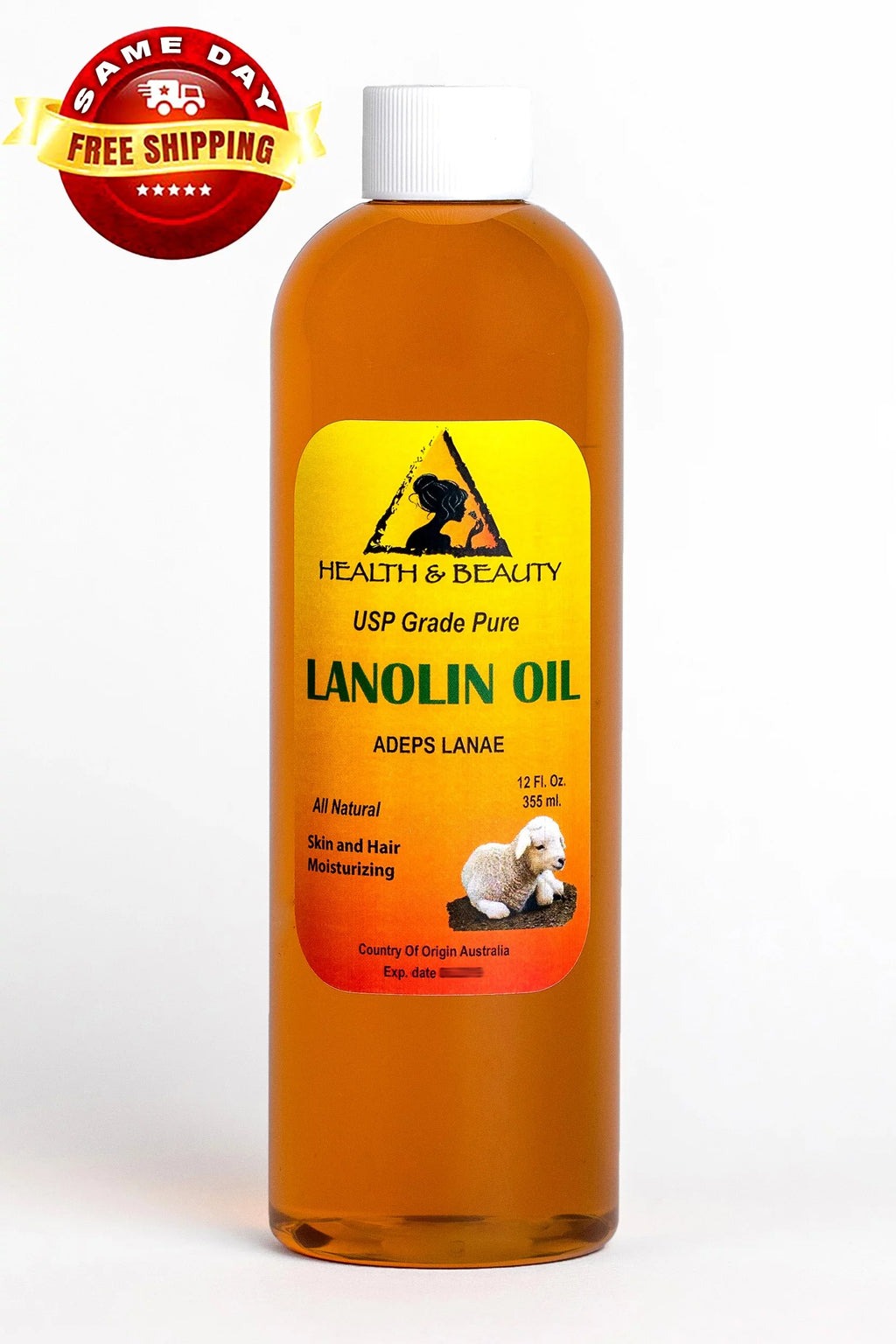 PURE LANOLIN GRADE 100% OIL OZ 12 HAIR USP LIPS PHARMACEUTICAL SKIN MOISTURIZING