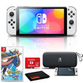 White More 128GB Nintendo OLED Switch Pokemon Card, and with Sword,
