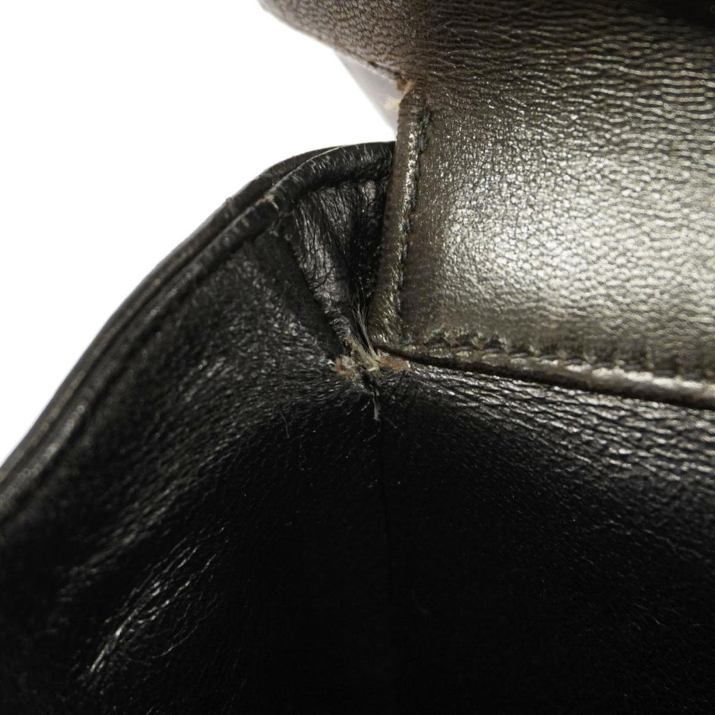 Face (Good) Women's Bag Pre-Owned Chain Matelasse Lambskin Black W Shoulder Double