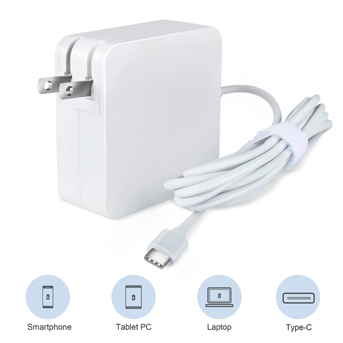 White Adapter AC KONKIN Replacement Gen for MTK Type-C Charger Type 2nd 300e BOO 65W 81QC Lenovo Chromebook Compatible