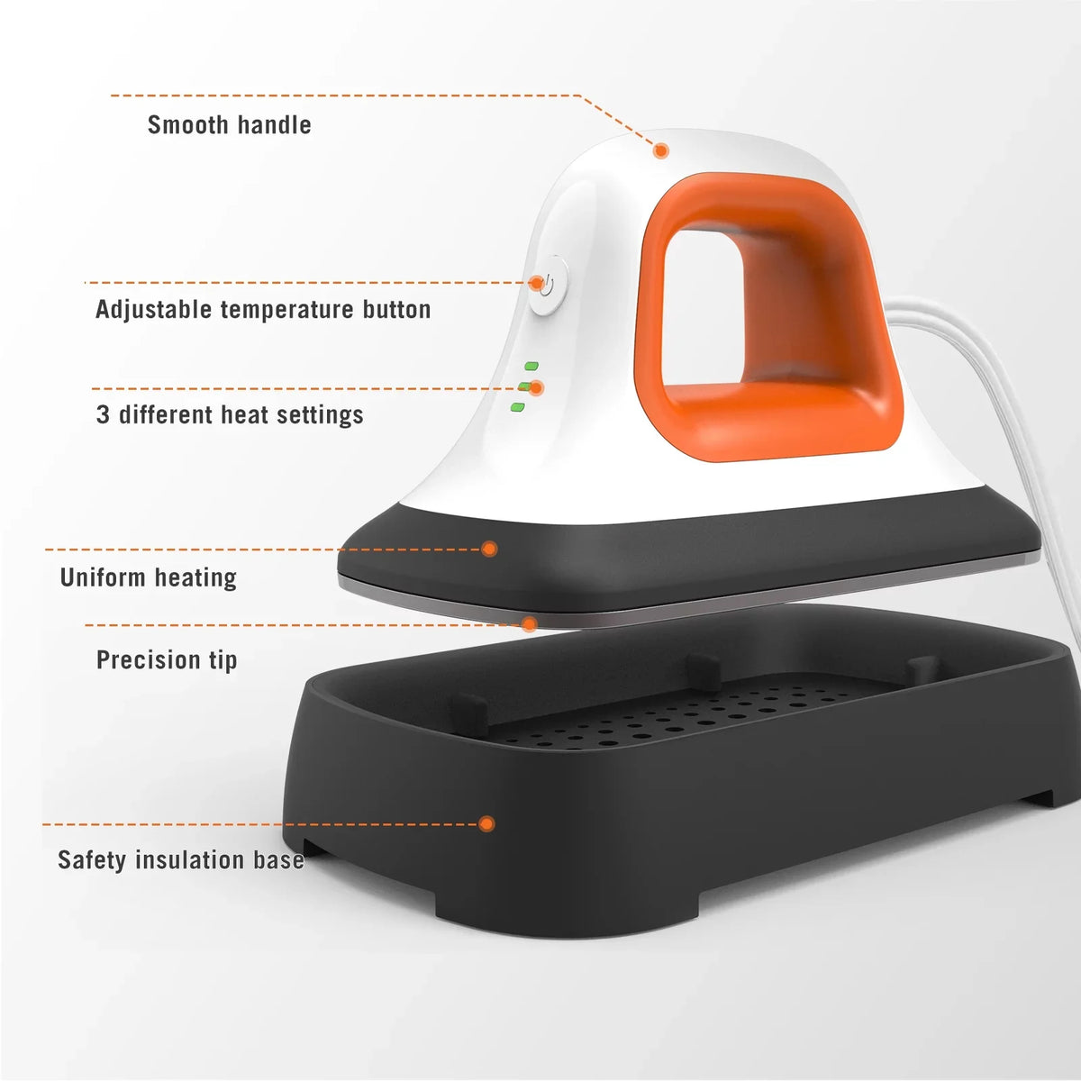 Heat Transfer Mini Hat * Iron Heating Orange Fast for with Press Portable in T-Shirt Machine Bags, 3.8" Machine Clothes 7" Heat