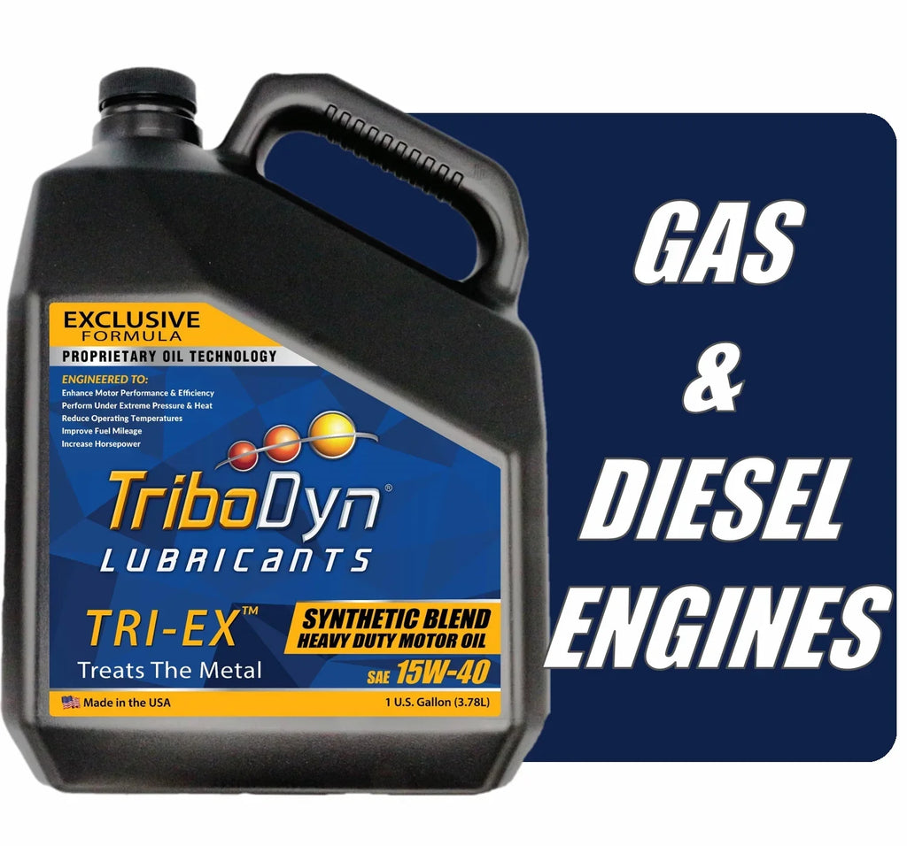Oil Gallon Synthetic Blend Diesel 15W40 TRI-EX - TriboDyn Bottle