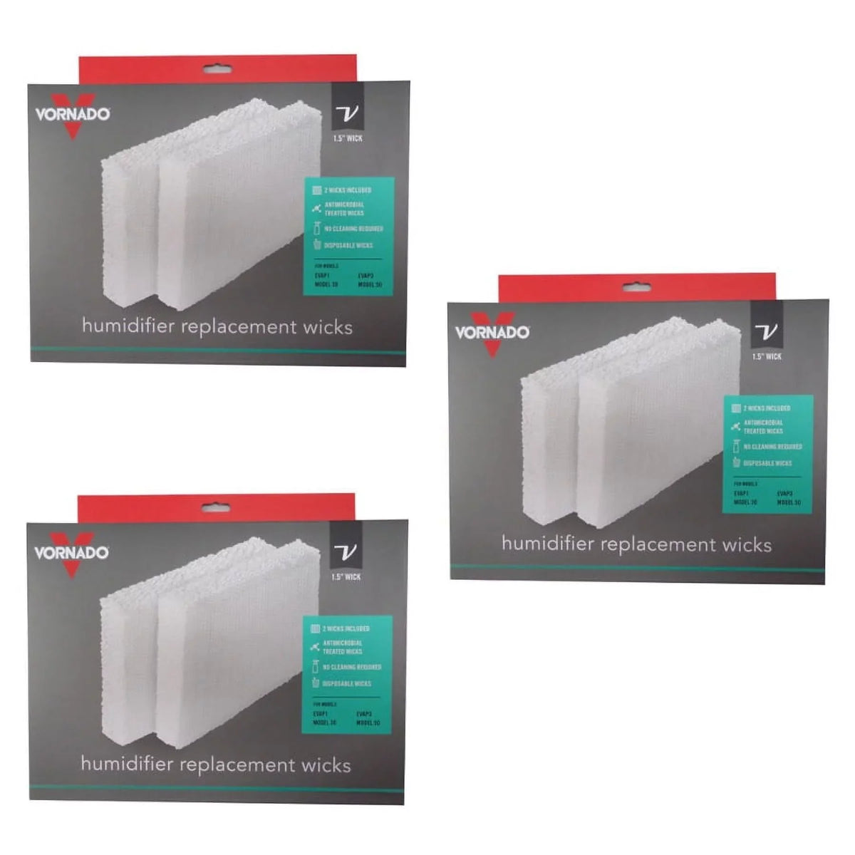 Evap3 Humidifier Genuine Vornado Evap2 Wick Filter 6 - Pack - Evap1 OEM