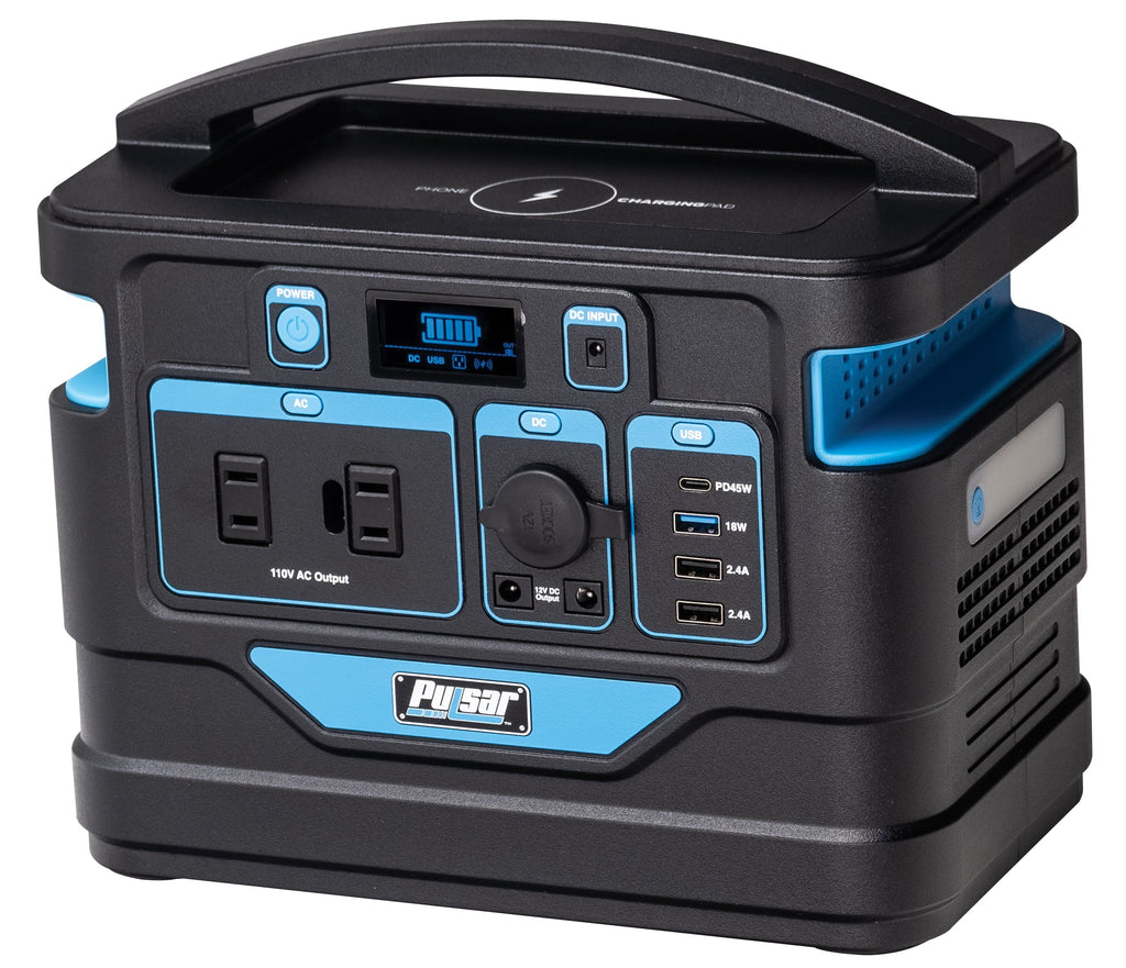 Watt Wireless (518Wh and Charging Portable Capacity) with Lithium-Ion Display LCD 500 Power Pulsar Pad Station