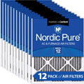 Pure MERV Pleated Pleated 16x16x1 12 Filters Plus Pack Carbon 12 Nordic Air
