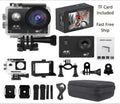 Waterproof, Under Camera HD Camera Included Carry TF 30M Battery, Action Sports 1080P Case Card,